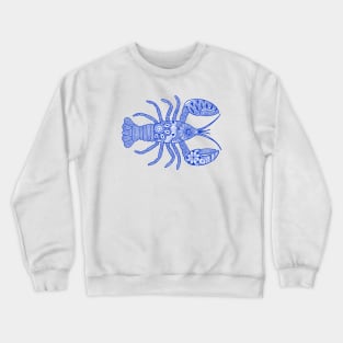 Lobster (blue and white horizontal) Crewneck Sweatshirt